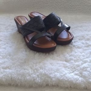 Tuscany Made in Italy Women's Wedge Platform Sandals Sz 12 A7